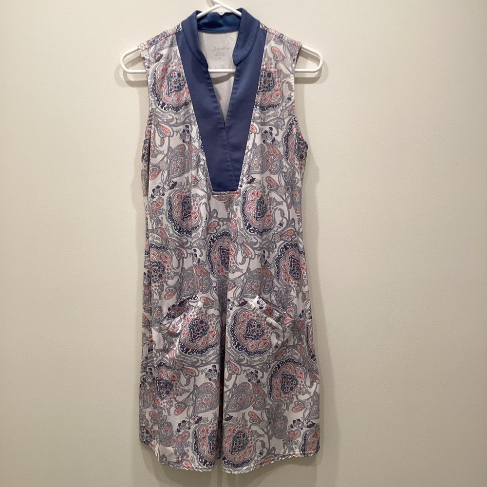 Jofit Dixie Print Golf Tennis Sleeveless Athletic Dress Front Pockets Size M